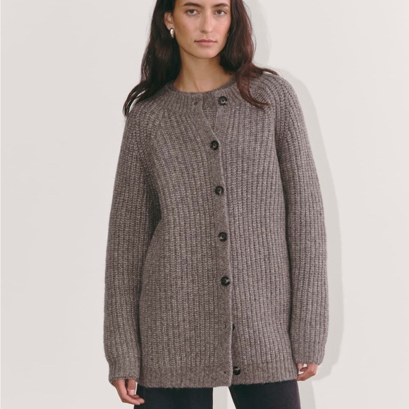 Everlane Sweaters - 33. Everlane • The 'Fisherman' Cardigan in Cloud • Taupe • S